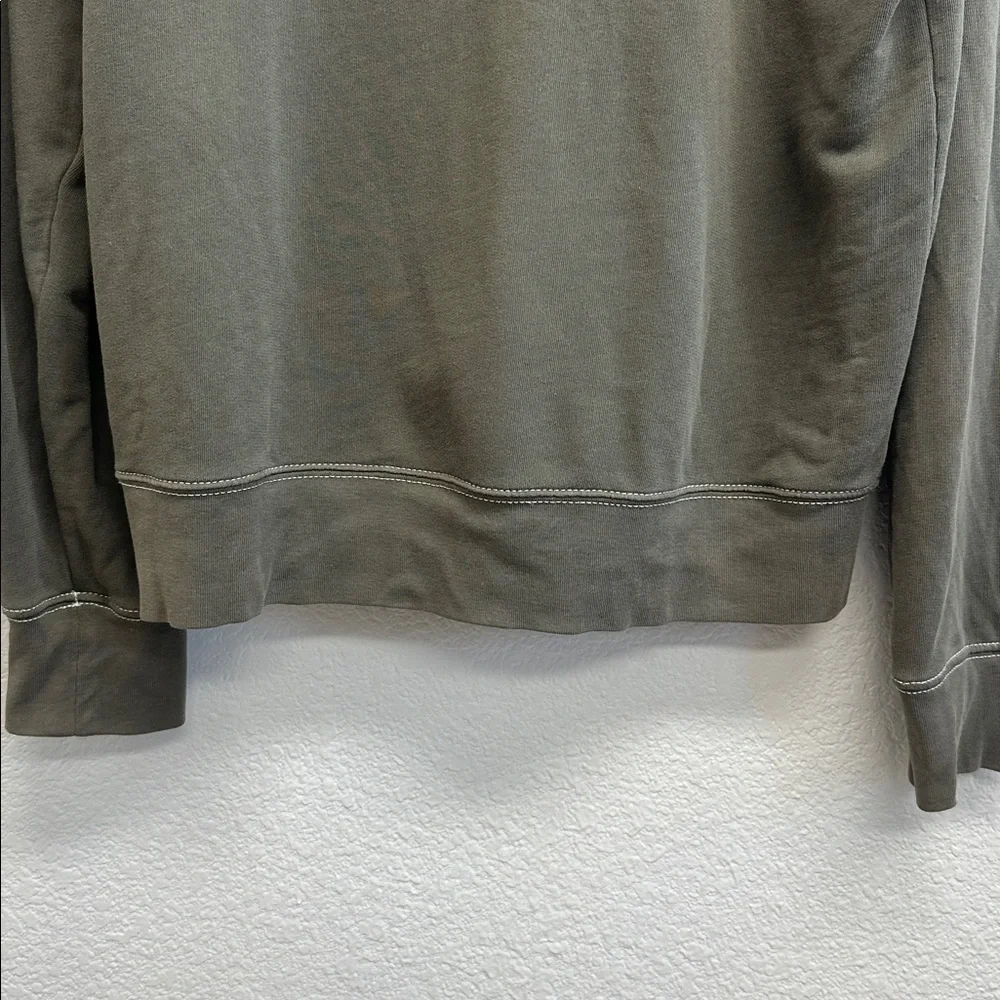 True Religion Buddha Logo Zip Sweatshirt Men khaki green hoodie